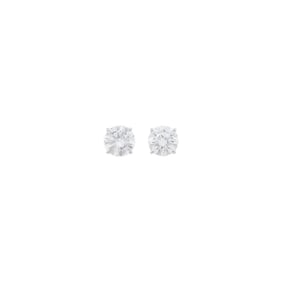 Pair of White Gold and Diamond Stud Earrings