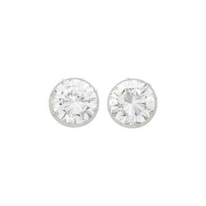 Fred Leighton Pair of Platinum and Diamond Earclips with Belperron Pair of Gold Jackets