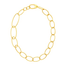 Gold Oval Link Necklace