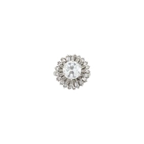 Platinum, White Gold and Diamond Ring