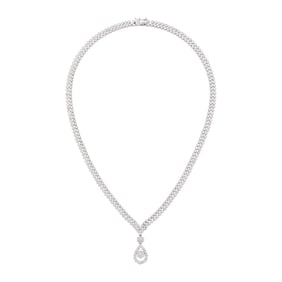 White Gold and Diamond Pendant-Necklace