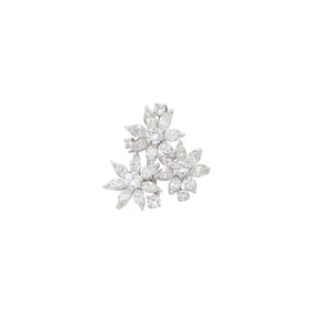 Platinum and Diamond Pendant-Brooch