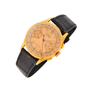 Chronographe Suisse Gold 'Ancre 17 Rubis' Chronograph Wristwatch