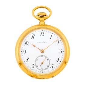 Tiffany & Co. Gold Open Face Pocket Watch