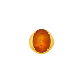 High Karat Gold and Citrine Ring