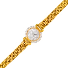 Chopard Two-Color Gold, Diamond and Colored Diamond Mesh Wristwatch