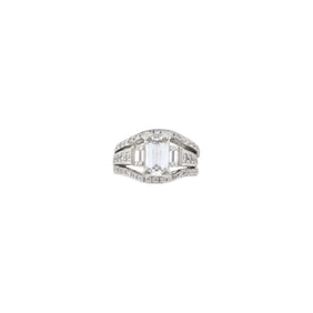 Platinum and Diamond Ring and Ring Jacket