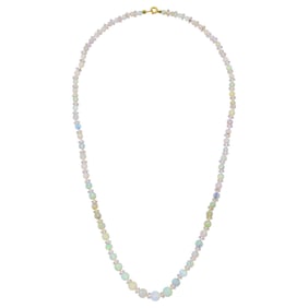 Opal and Rock Crystal Bead Necklace