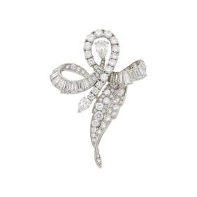 Platinum and Diamond Brooch