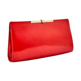 Furla Red Patent Leather Clutch