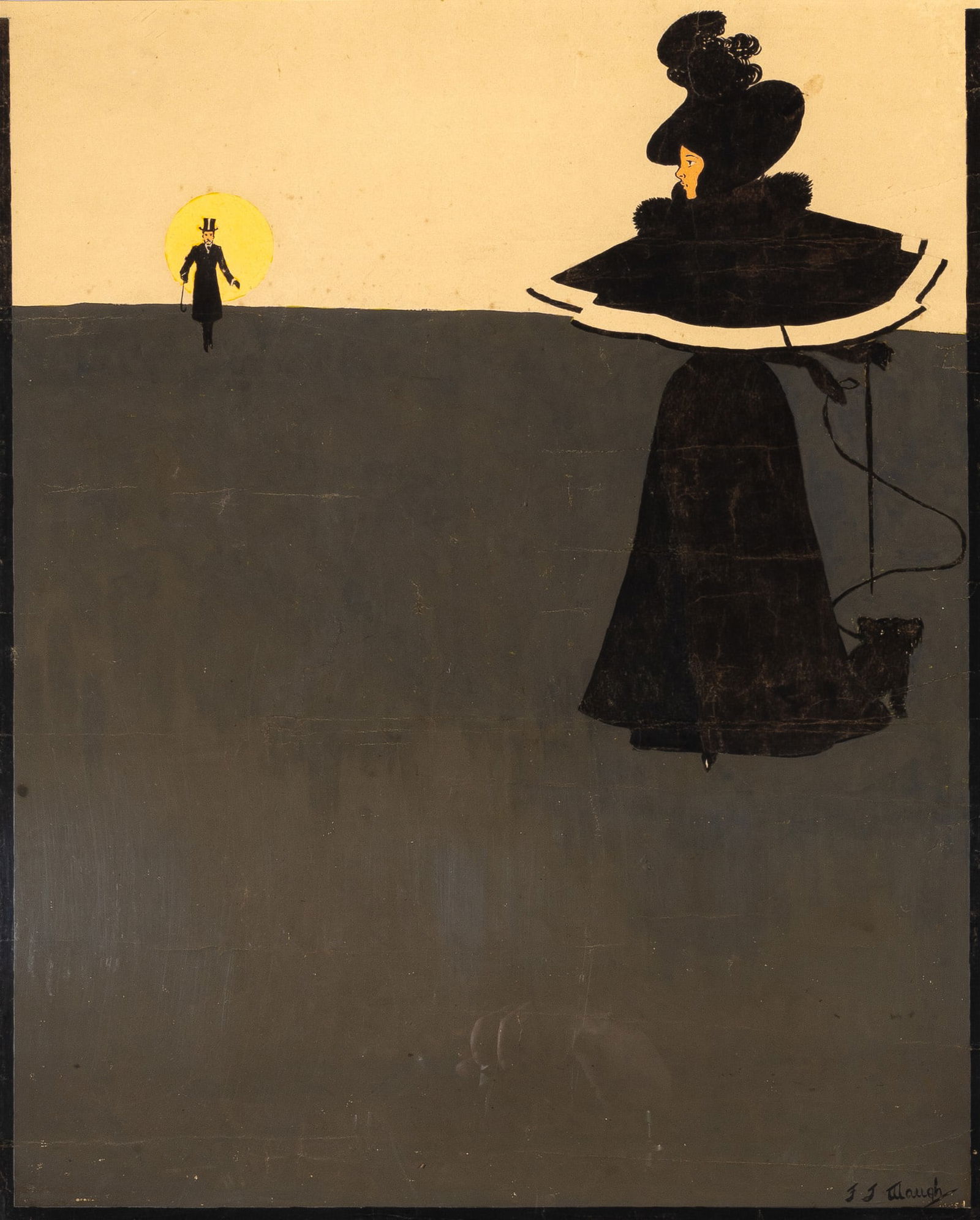 Frederick Judd Waugh: American, 1861-1940Design for a PosterSigned F J Waugh (lr)Mixed media with gouache on paper23 x 18 1/4 inches (58.4 x 46.4 cm) (Framed 33 3