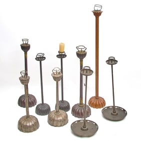 Group of Japanese Pricket Candlesticks Edo Period and Later