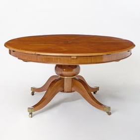 George III Style Mahogany Jupe Style Dining Table