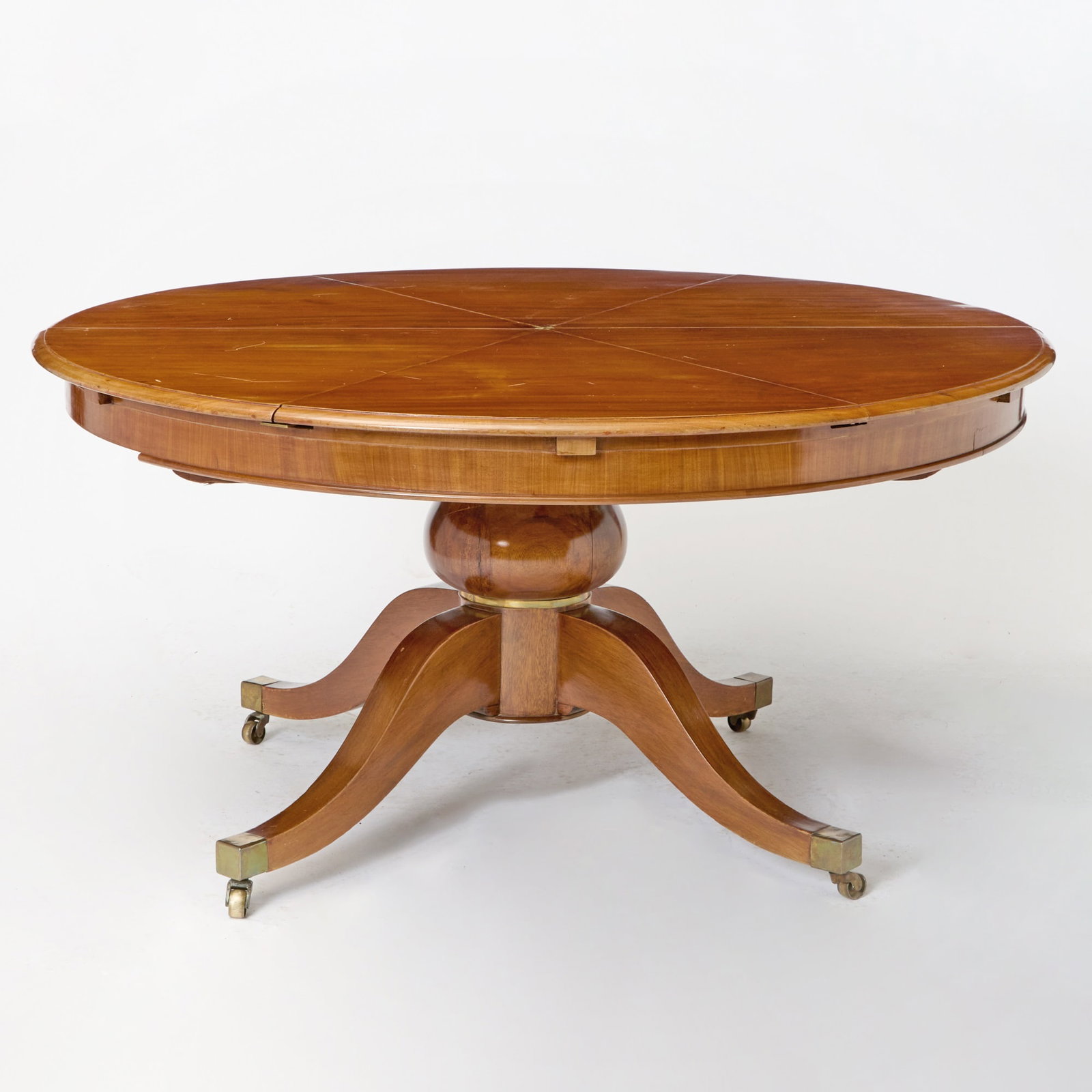George III Style Mahogany Jupe Style Dining Table (1 of 6)