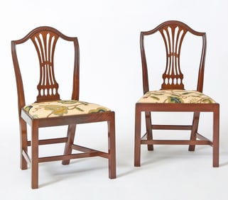 Set of Eight George III Style Mahogany Dining Side Chairs