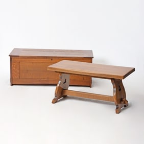 Arts and Crafts Style Oak Low Table