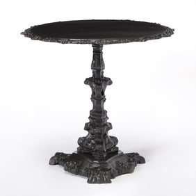 Groeger Painted Cast Iron Tilt-Top Table