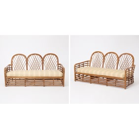 Pair of Rattan Sofas