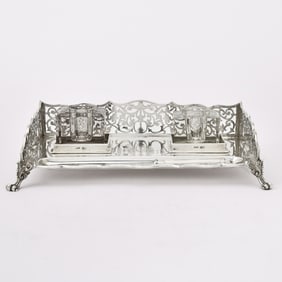 Edward VII Sterling Silver Inkstand