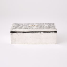 World War II Interest: American Sterling Silver Table Cigar Box
