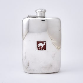 Tiffany & Co. Sterling Silver and Enamel "Thirsty Camel" Flask
