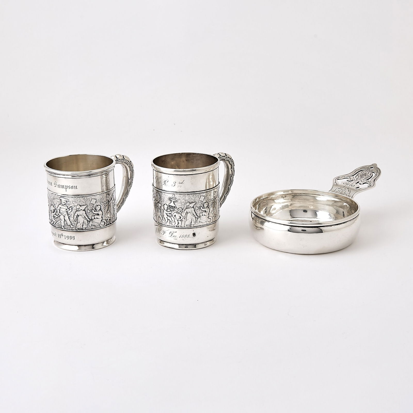 Two Tiffany & Co. Sterling Silver Children's Mugs and Porringer (1 of 8)