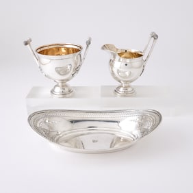 Tiffany & Co. Sterling Silver Aesthetic Movement Cream and Sugar Set