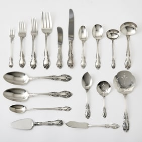 Gorham Sterling Silver "Melrose" Pattern Flatware Service