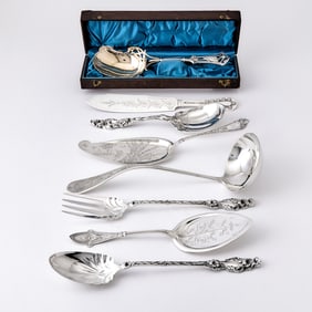 Group of American Silver Serving Pieces