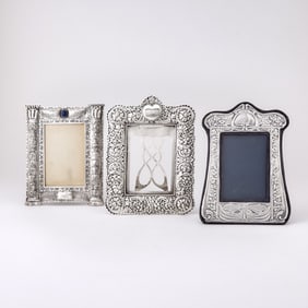 Three Sterling Silver and Silver Plated Frames
