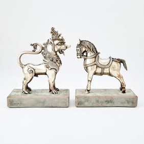Two Indian Silver Figures