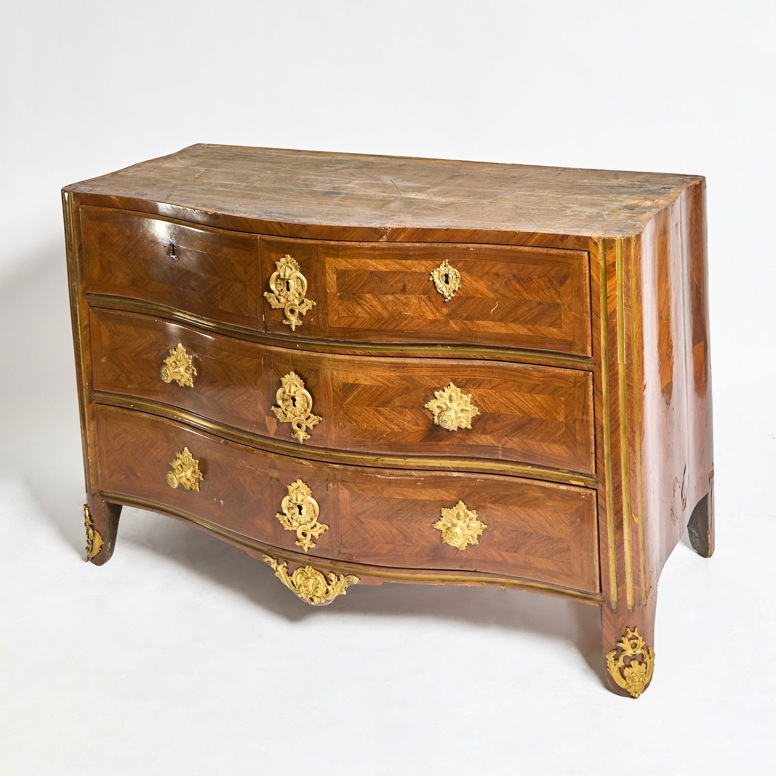 Early Louis XV Gilt-Bronze Mounted Kingwood Commode (1 of 3)