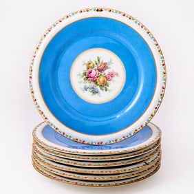 Set of Seven Limoges La Cloche Porcelain Plates