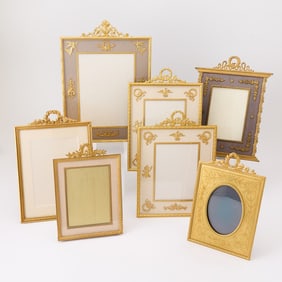 Group of Seven French Style Gilt-Metal Picture Frames