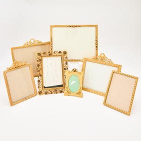 Group of Seven French Style Gilt-Metal Picture Frames