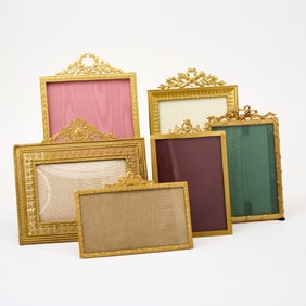Group of Six French Style Gilt-Metal Frames