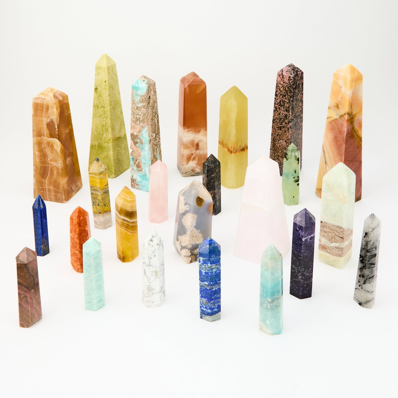 Group of Specimen Hard-Stone Obelisks (1 of 4)