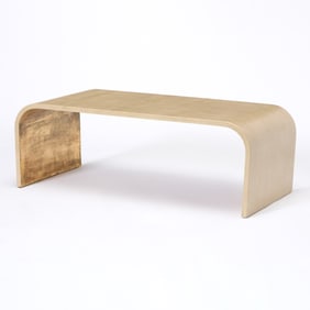 Contemporary Faux Shagreen 'Waterfall' Low Table