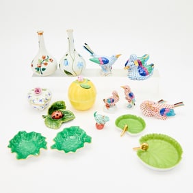 Group of Small Herend Porcelain Table Articles