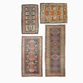 Four Caucasian Rugs various sizes