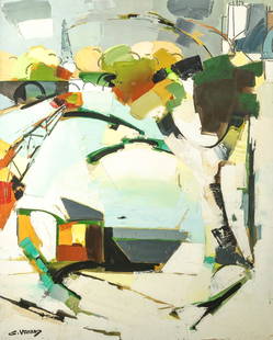Claude Venard: French, 1913 - 1999 Quai Kennedy Signed C. Venard (ll) Oil on canvas 39 3/8 x 31 7/8 inches (100 x 81cm) Provenance: Findlay Galleries, New York Christie's New York, Sale, 30 April 1996, lot 233