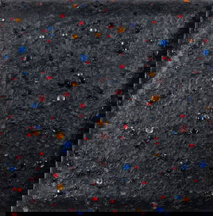 John Torreano: American, b. 1941Red Star, 1977Signed and dated John Terreano 1977 on the versoAcrylic and plastic jewels on canvas36 1/2 x 36 inches (92.7 x 91.4cm)UnframedProvenance:Obelisk Galle