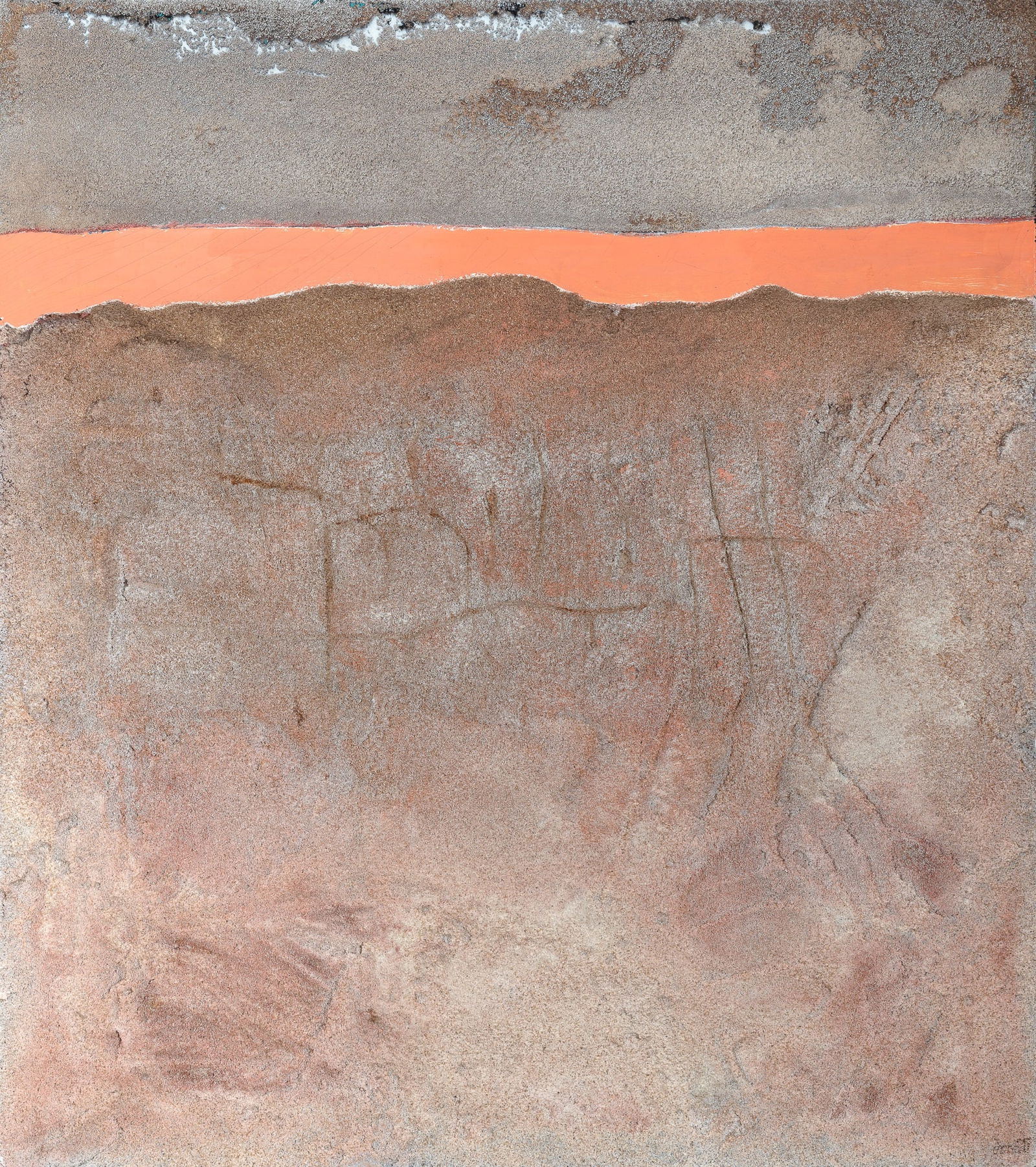 Enrico Donati: Italian/American, 1909-2008Luxor Noon, 1980Signed donati (lr); signed Enrico donati, dated 1980, and inscribed as titled on the stretcherOil and sand on canvas35 3/4 x 31 3/4 inches (90.8