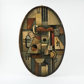 French Painted Wood Tray
