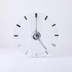 Kienzle Glass and Chrome Plated Metal Wall Clock