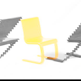 Alvar Aalto Bent Laminated Birch and Molded Plywood No. 21 Side Chair: Circa 1934-35 Height of back 33 inches, height of seat 17 inches, width 19 inches, depth 19 3/4 inches. Provenance: Lawrence KocherPrivate Collection, by descent from abov