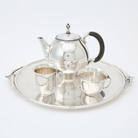 Georg Jensen Sterling Silver Tea Set
