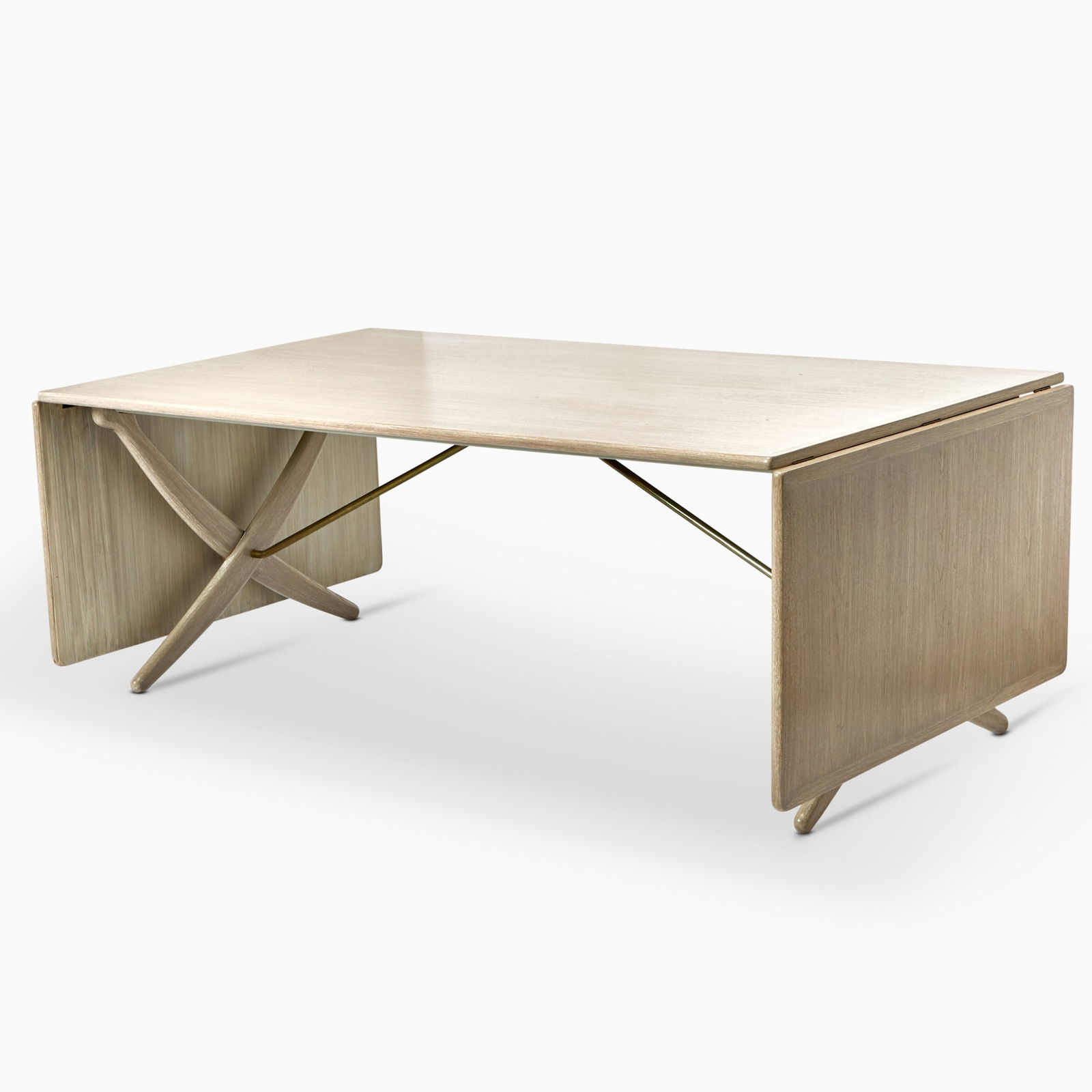 Hans Wegner for Andreas Tuck Grey Stained Oak Model No. AT 314 Drop Leaf Dining Table (1 of 2)