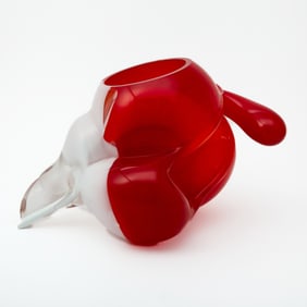 Marvin Lipofsky Blown, Cut and Polished Glass Two-Piece Sculpture 1972 # 11