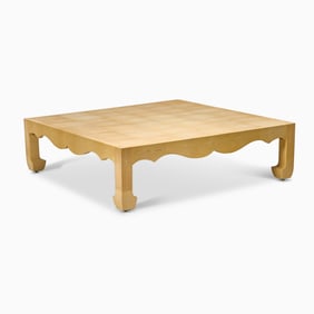 Karl Springer Style Shagreen Coffee Table